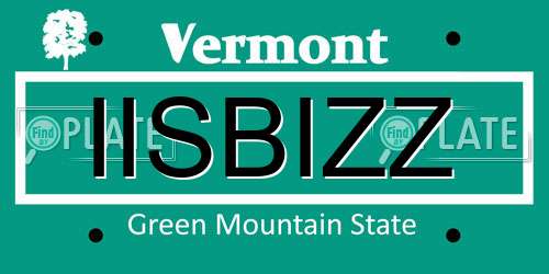 IISBIZZ Vermont License Plate