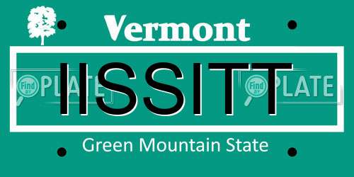 IISSITT Vermont License Plate