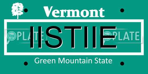 IISTIIE Vermont License Plate