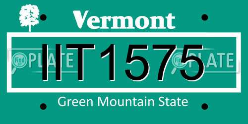 IIT1575 Vermont License Plate