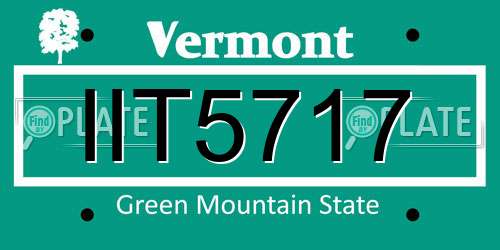 IIT5717 Vermont License Plate
