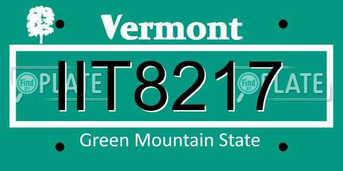 IIT8217 Vermont License Plate