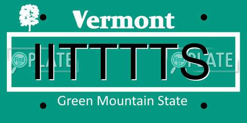 IITTTTS Vermont License Plate