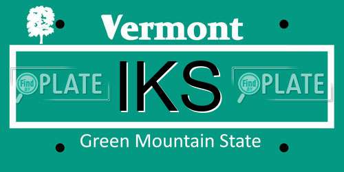 IKS Vermont License Plate