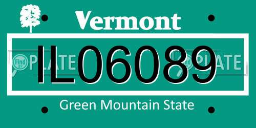 IL06089 Vermont License Plate