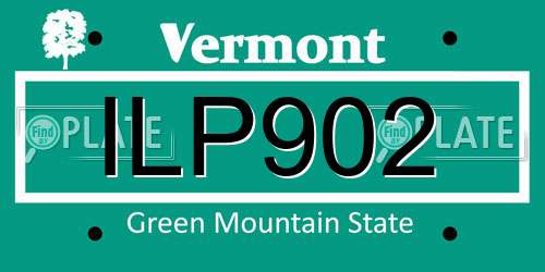 ILP902 Vermont License Plate