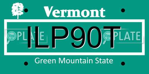 ILP90T Vermont License Plate