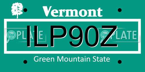 ILP90Z Vermont License Plate