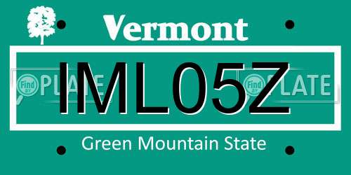 IML05Z Vermont License Plate
