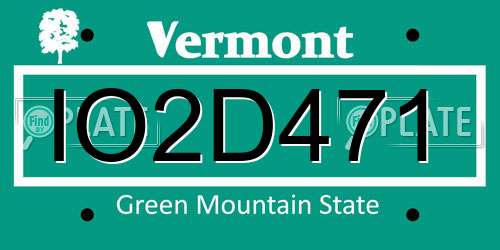 IO2D471 Vermont License Plate