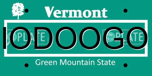 IODOOGO Vermont License Plate