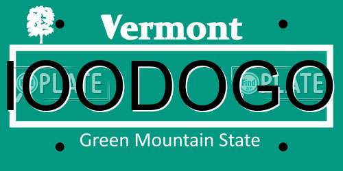 IOODOGO Vermont License Plate