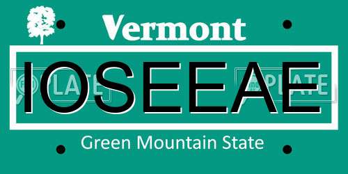 IOSEEAE Vermont License Plate