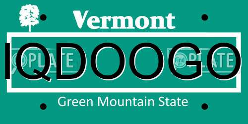 IQDOOGO Vermont License Plate