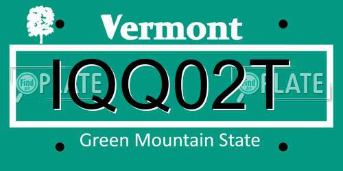 IQQ02T Vermont License Plate