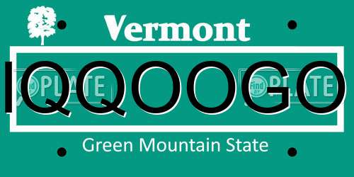 IQQOOGO Vermont License Plate