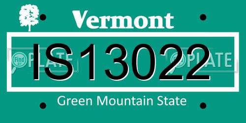 IS13022 Vermont License Plate