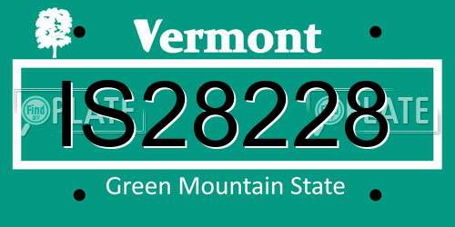 IS28228 Vermont License Plate