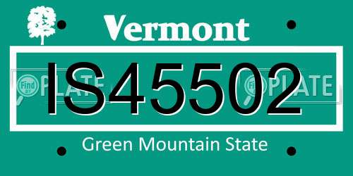 IS45502 Vermont License Plate