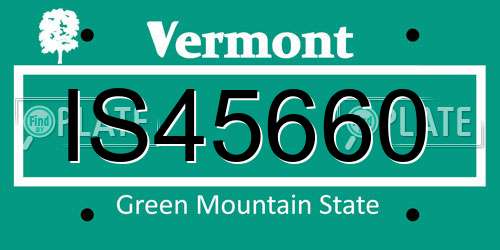IS45660 Vermont License Plate