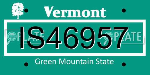 IS46957 Vermont License Plate