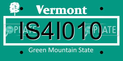 IS4I010 Vermont License Plate