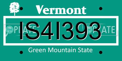 IS4I393 Vermont License Plate