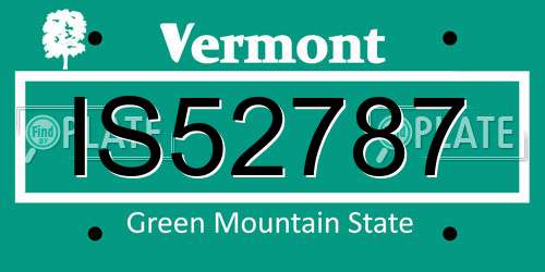 IS52787 Vermont License Plate