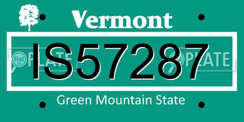 IS57287 Vermont License Plate