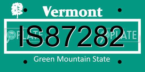 IS87282 Vermont License Plate