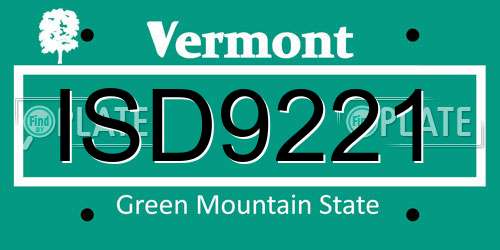 ISD9221 Vermont License Plate