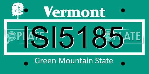 ISI5185 Vermont License Plate