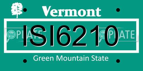 ISI6210 Vermont License Plate