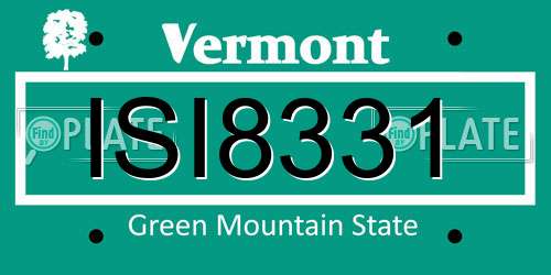 ISI8331 Vermont License Plate