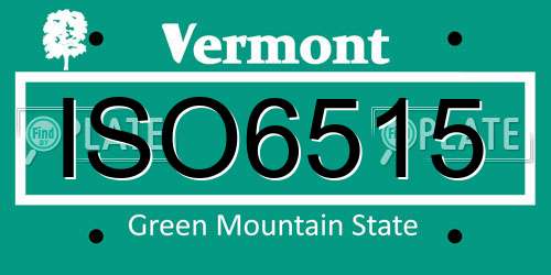 ISO6515 Vermont License Plate