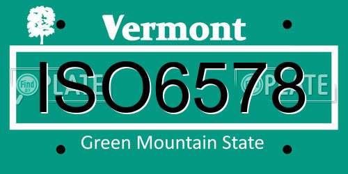 ISO6578 Vermont License Plate
