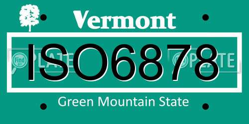 ISO6878 Vermont License Plate