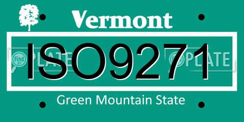 ISO9271 Vermont License Plate