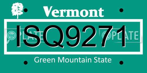 ISQ9271 Vermont License Plate