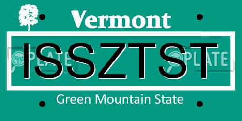 ISSZTST Vermont License Plate