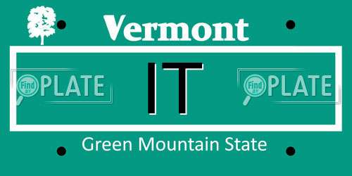 IT Vermont License Plate