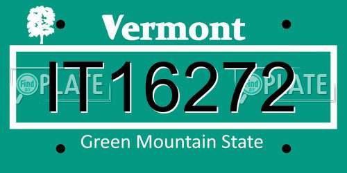 IT16272 Vermont License Plate