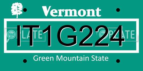 IT1G224 Vermont License Plate