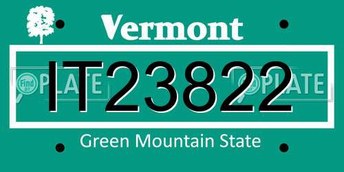 IT23822 Vermont License Plate