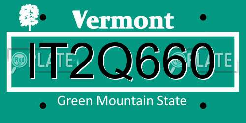 IT2Q660 Vermont License Plate