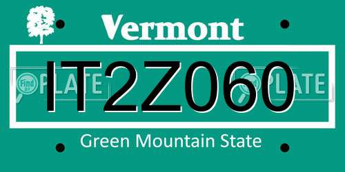 IT2Z060 Vermont License Plate
