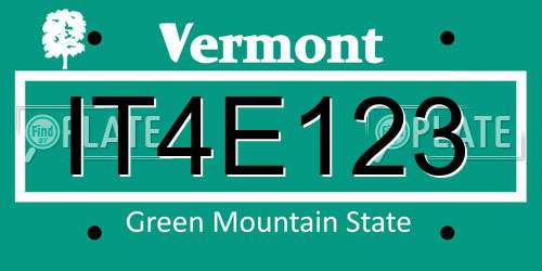 IT4E123 Vermont License Plate
