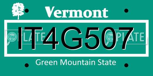 IT4G507 Vermont License Plate
