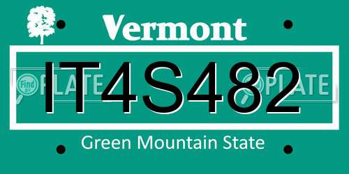 IT4S482 Vermont License Plate