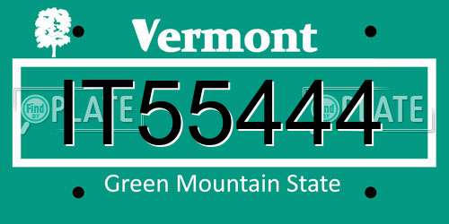 IT55444 Vermont License Plate